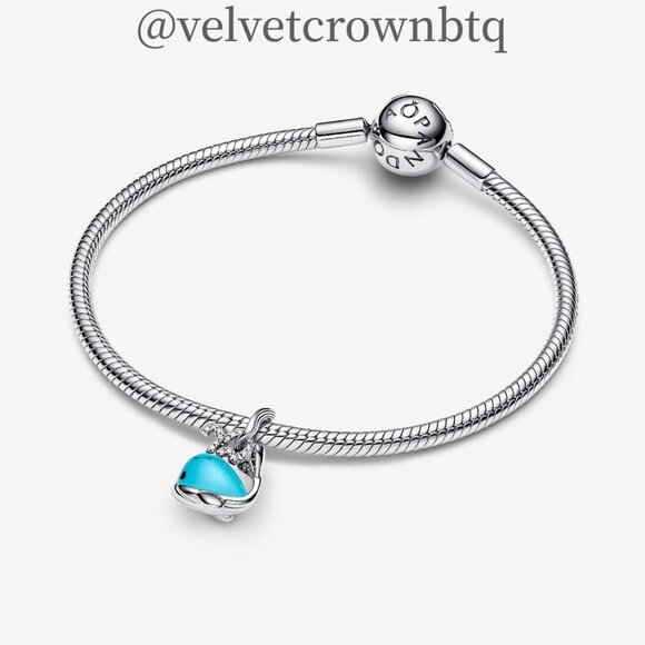 Pandora Turquoise-coloured Whale Dangle Charm - Picture 3 of 6